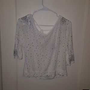 White sparkle shirt